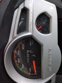 Orange Mahindra Gusto 125