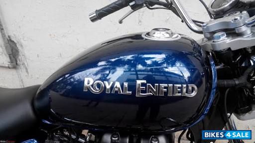 Blue Royal Enfield Thunderbird 500