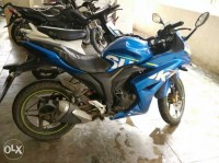 Blue Suzuki Gixxer SF SP