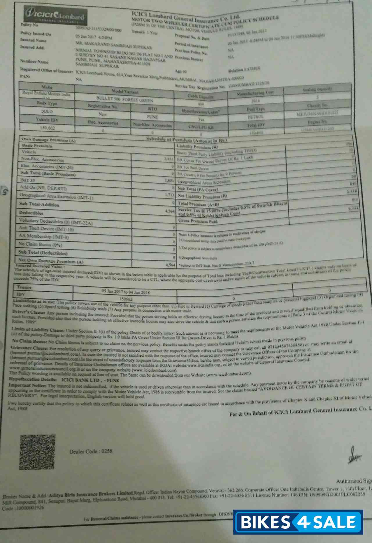 Forest Green Royal Enfield Bullet Standard 500