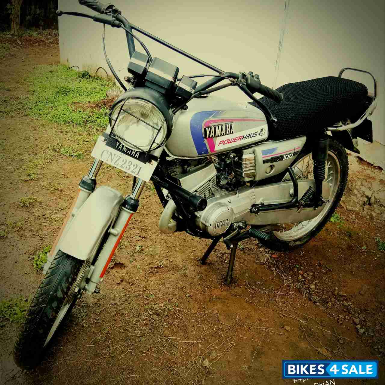 Silver Yamaha RX 100