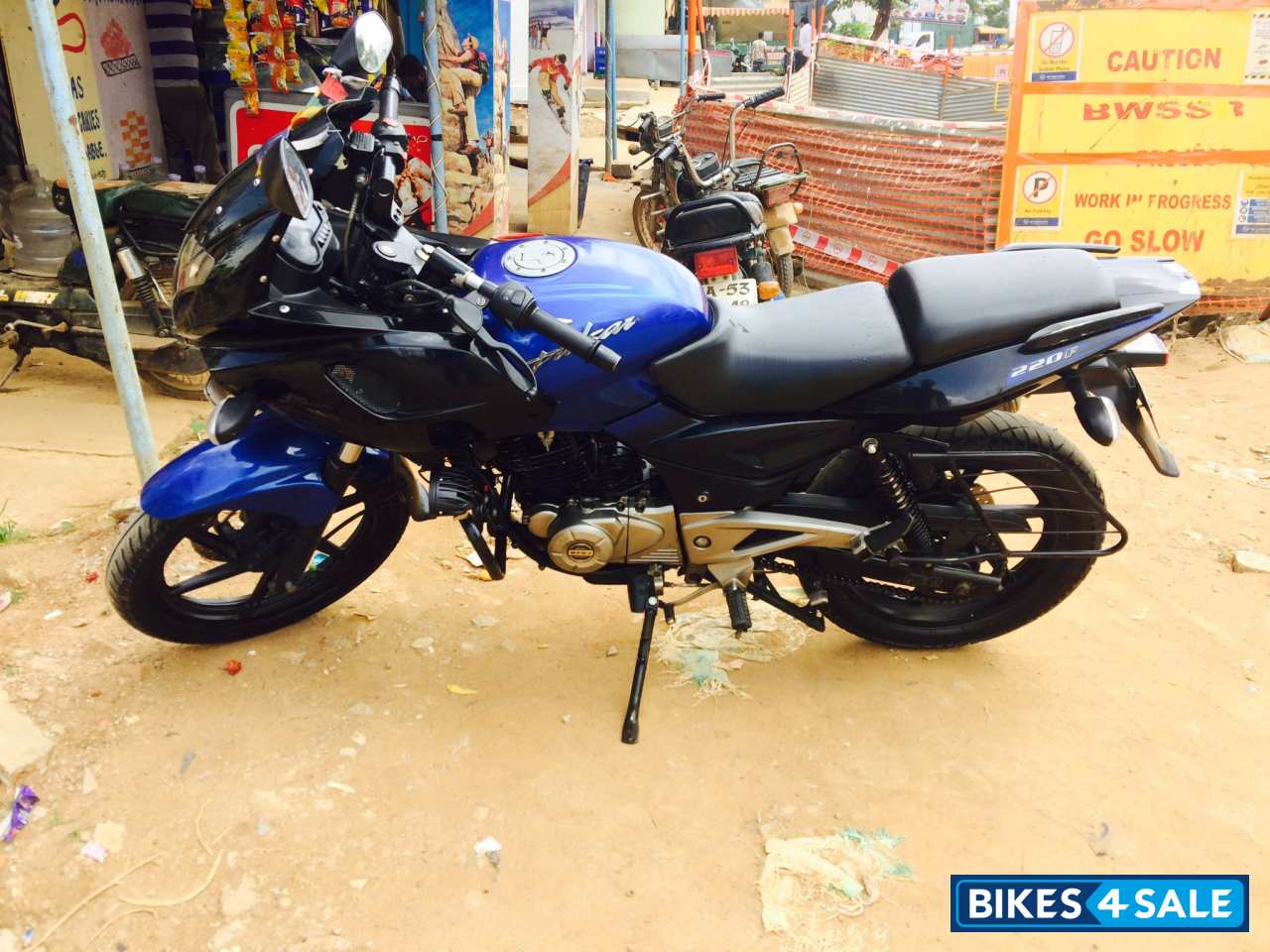 Blue & Black Bajaj Pulsar 220F