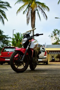 White And Red Yamaha FZ-S