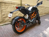 White KTM Duke 390