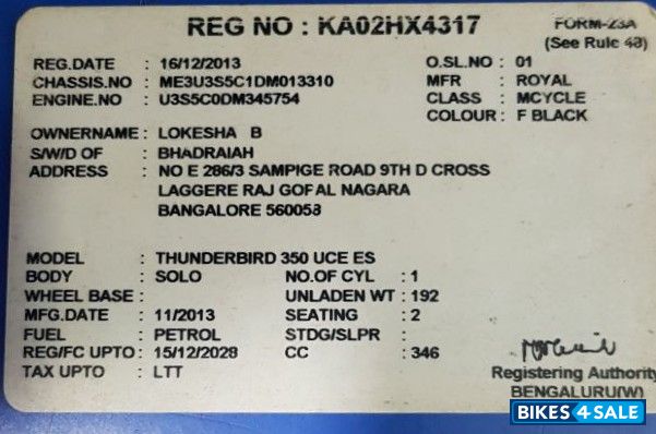 Flickr Black Royal Enfield Thunderbird TwinSpark 350