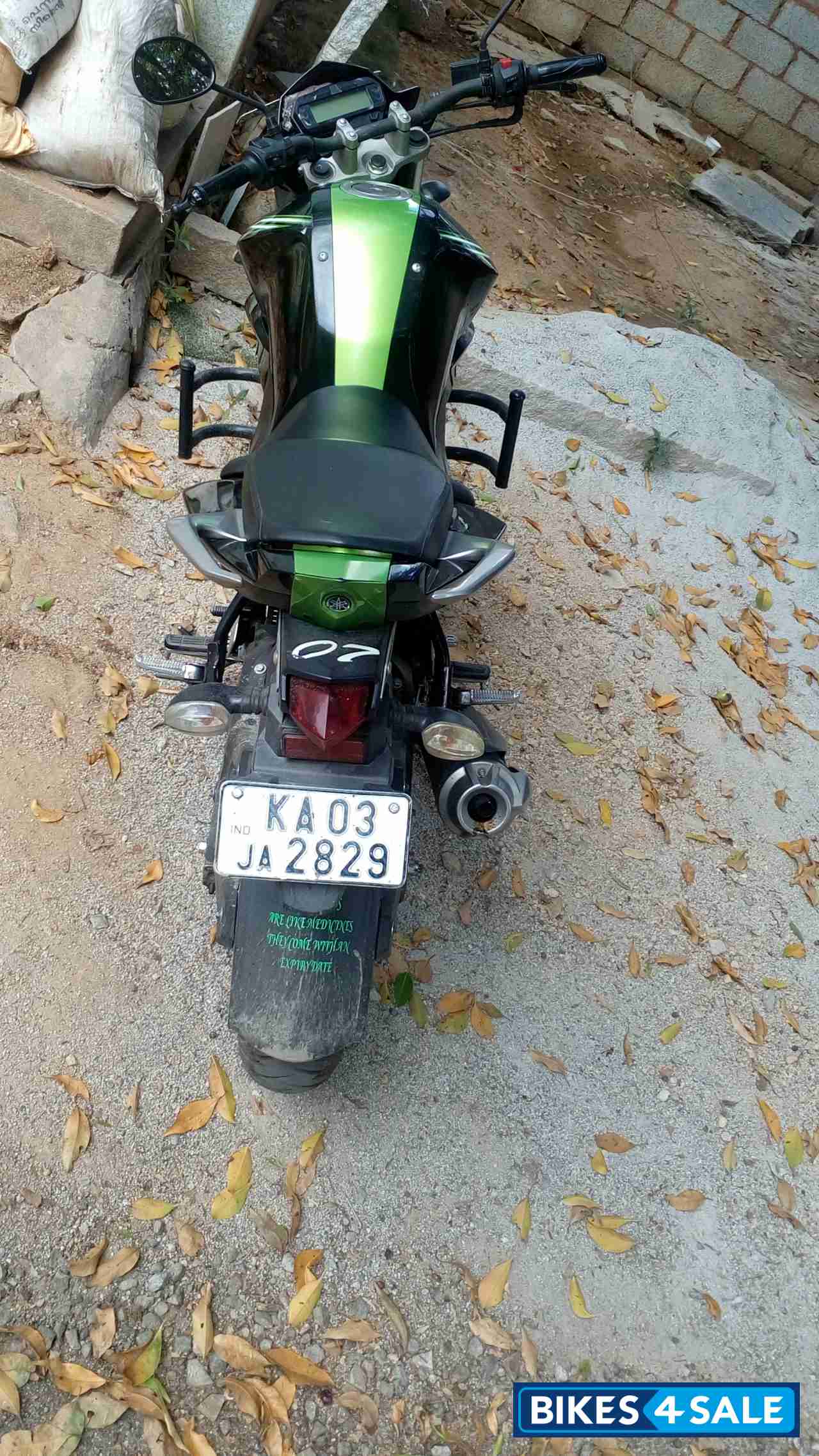 Black & Green Yamaha FZ-S FI V2