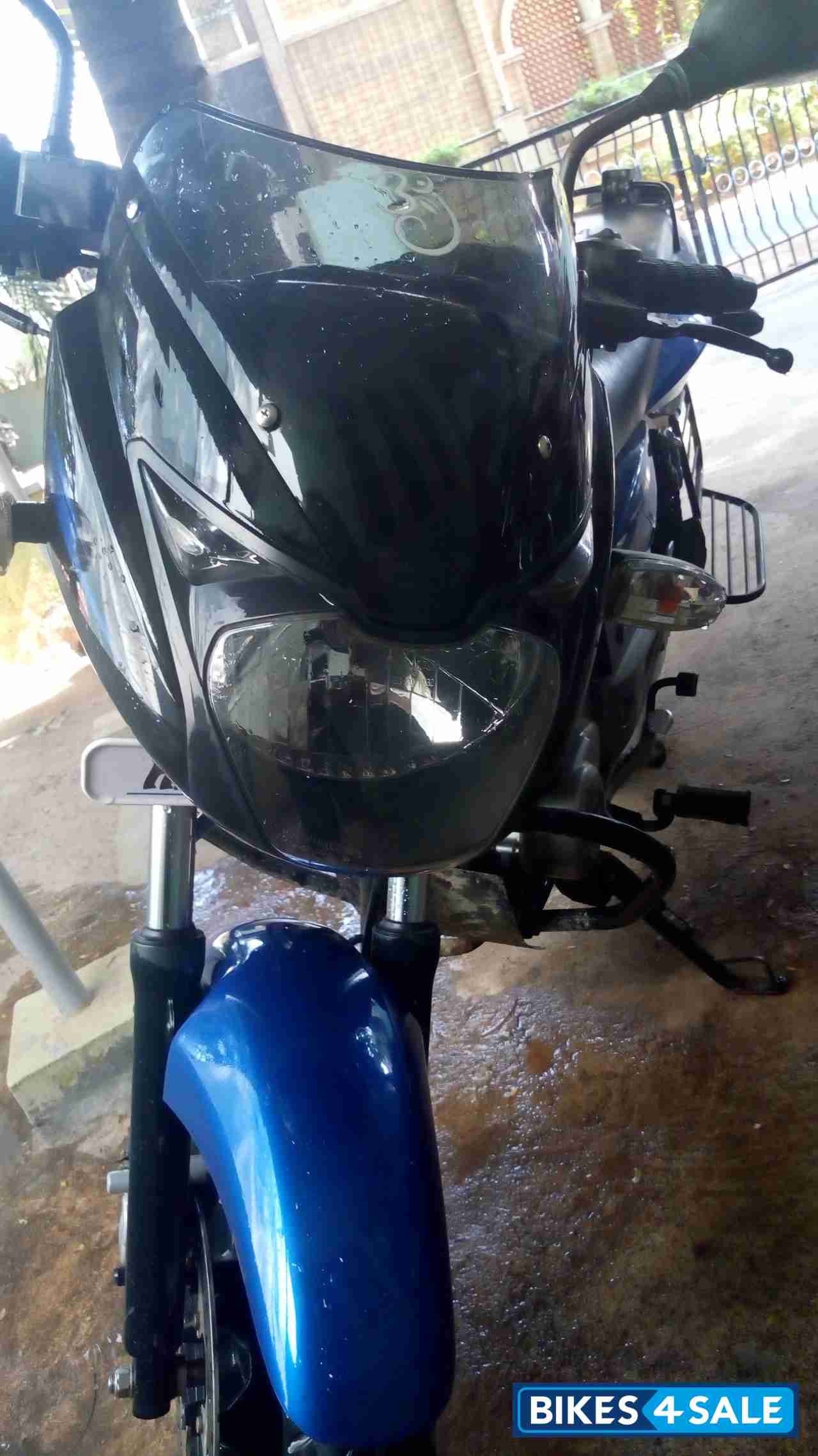 Black-blue Bajaj Pulsar 150 DTSi