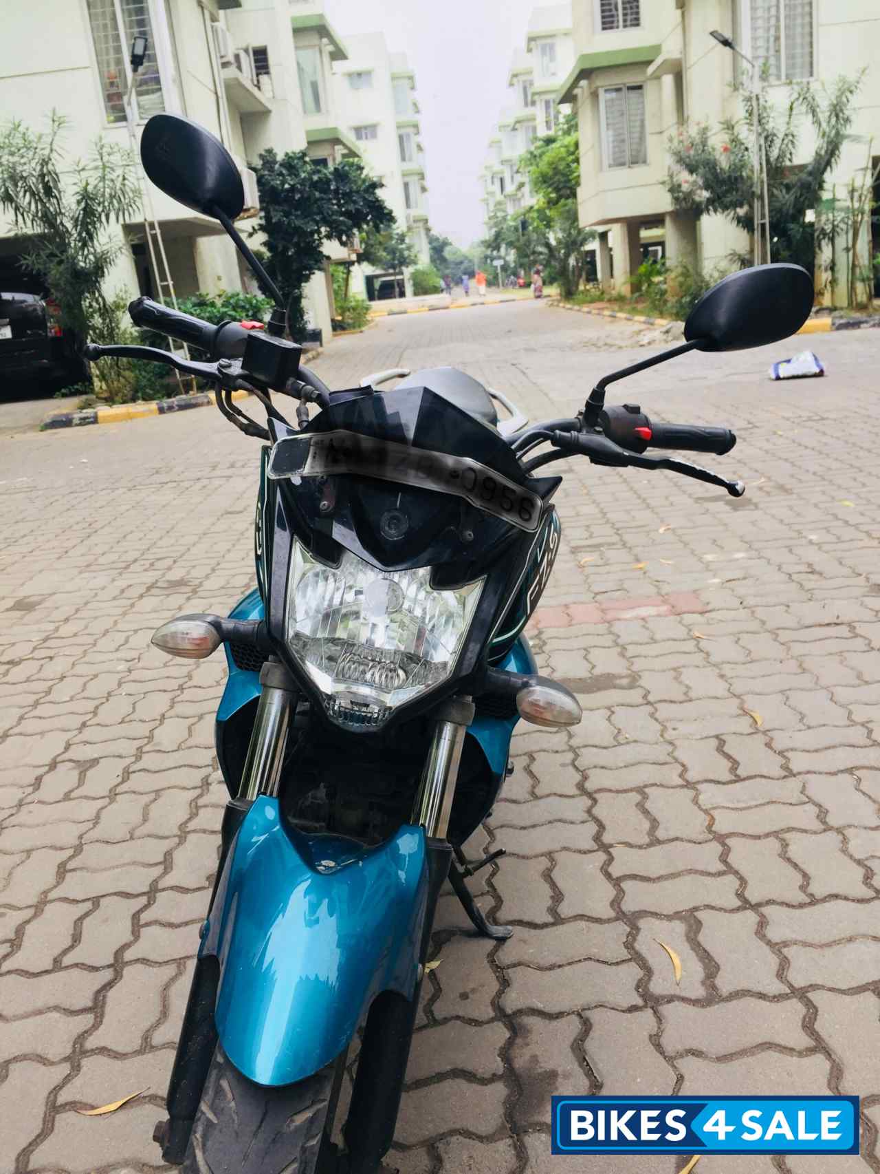 Blue Yamaha FZ-S