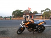Yellow Bajaj Pulsar 200 NS