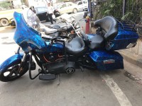 Blue Harley Davidson Dyna FXDC Super Glide Custom
