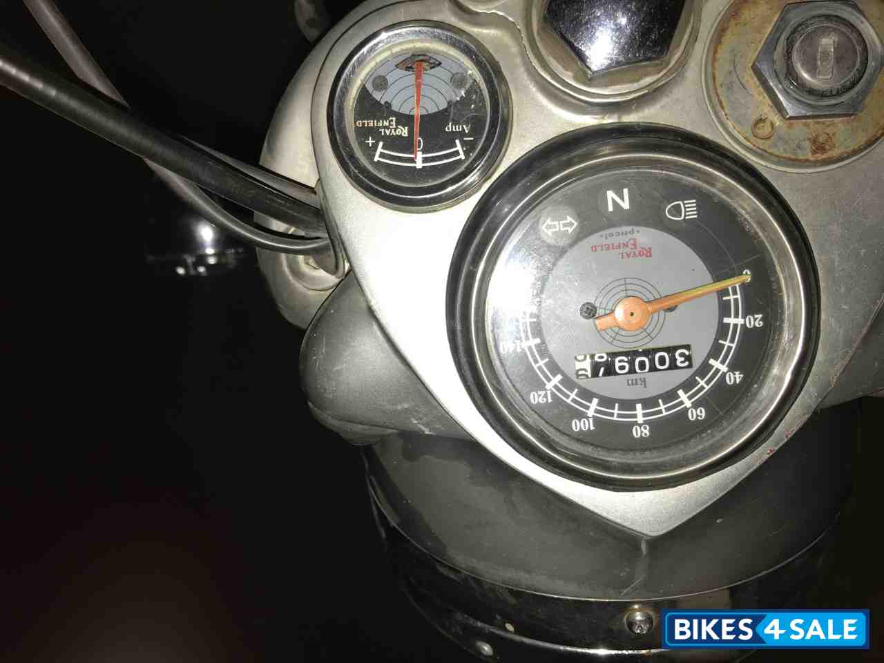 Silver Royal Enfield Bullet Electra