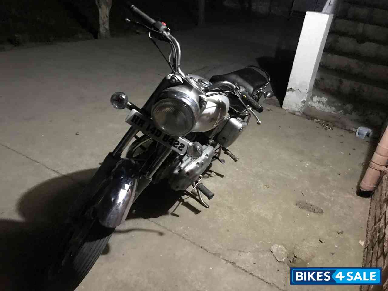 Silver Royal Enfield Bullet Electra