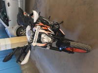 White KTM Duke 390