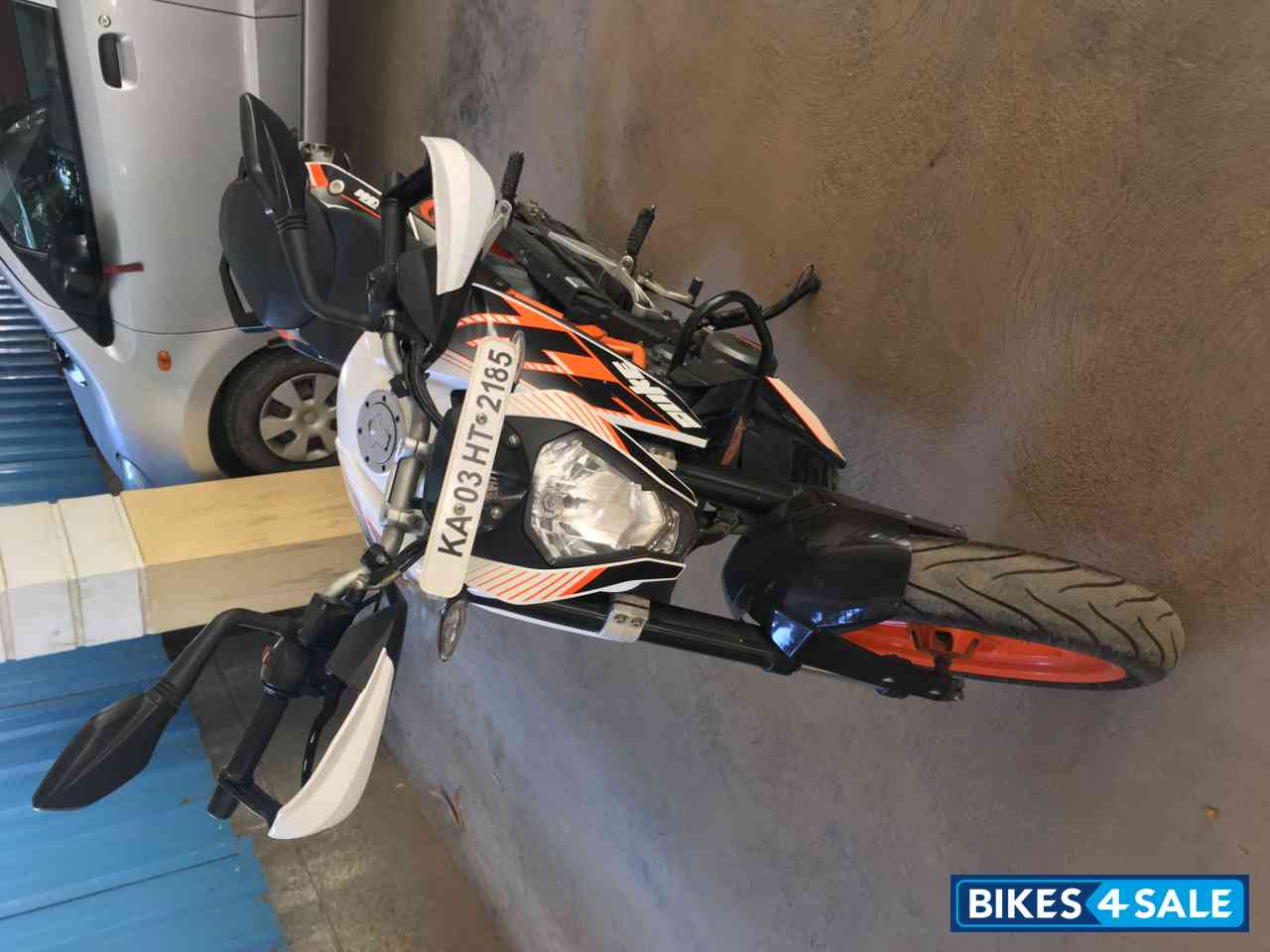 White KTM Duke 390