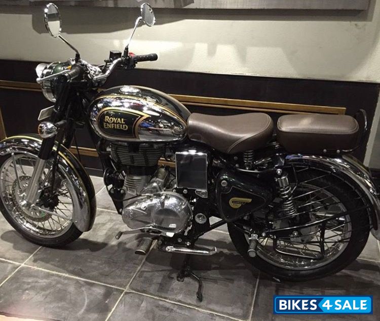 Silver Dark Green Royal Enfield Classic Chrome