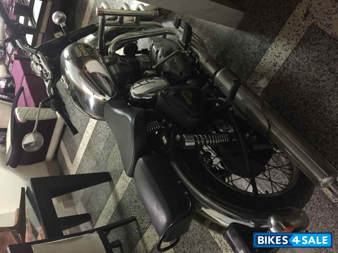 Silver Dark Green Royal Enfield Classic Chrome