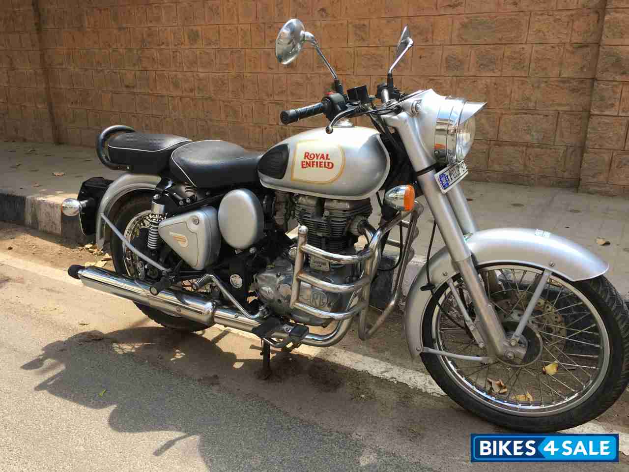 Silver Royal Enfield Classic