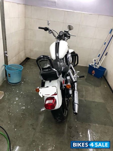 Customised White Harley Davidson Superlow
