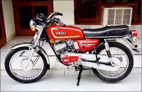 Red Yamaha RX 100
