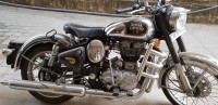 Black Royal Enfield Classic Chrome