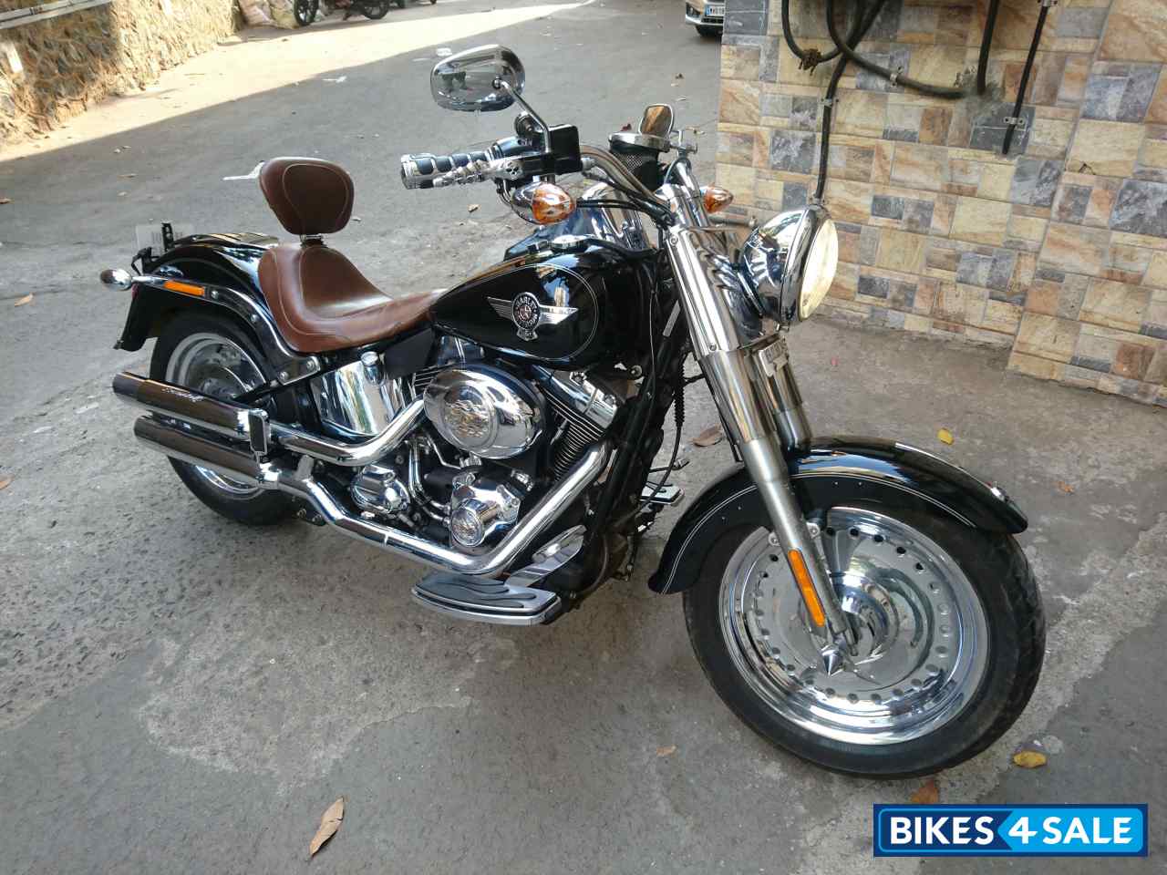 Black Harley Davidson FLSTF Fat Boy