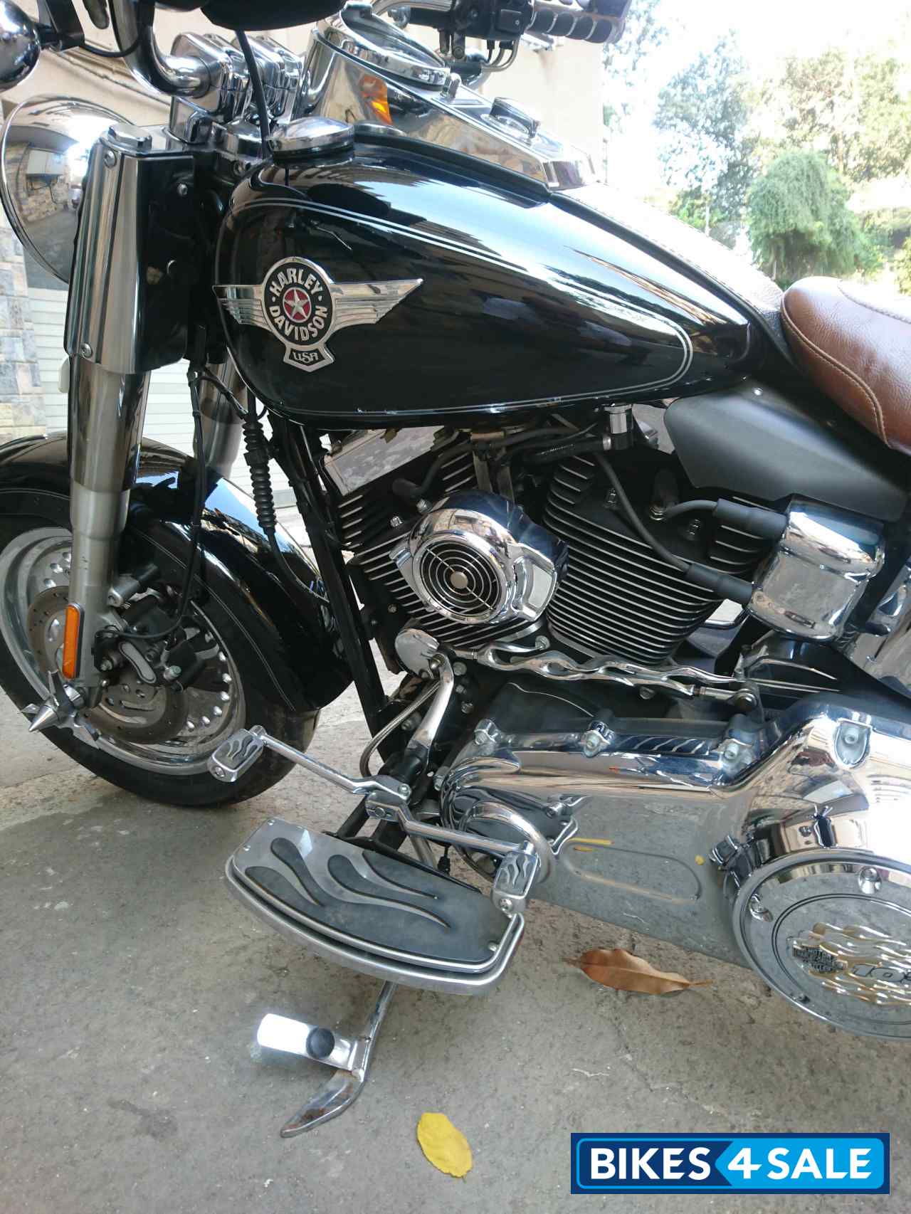 Black Harley Davidson FLSTF Fat Boy