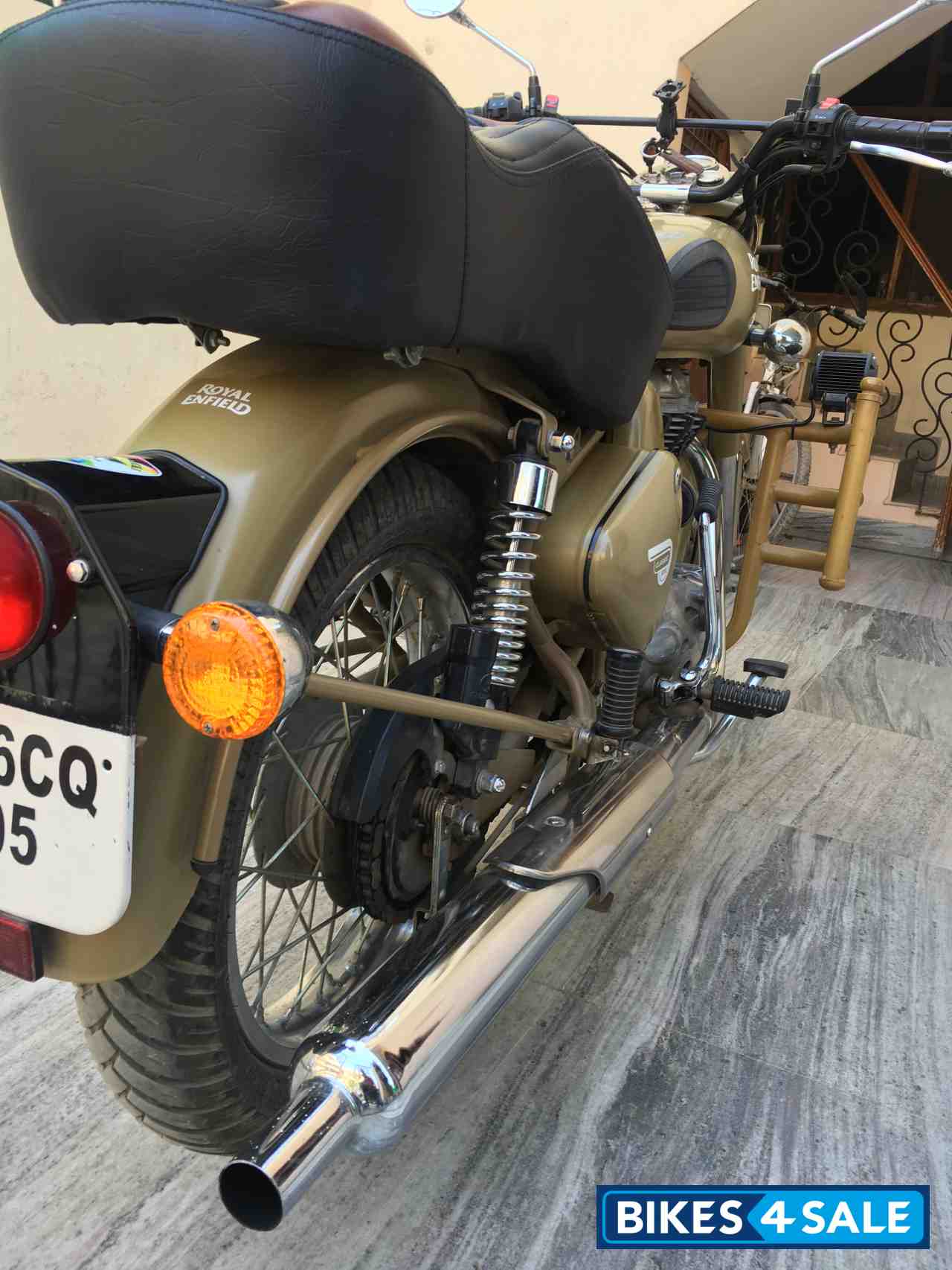 Beige Royal Enfield Classic Desert Storm