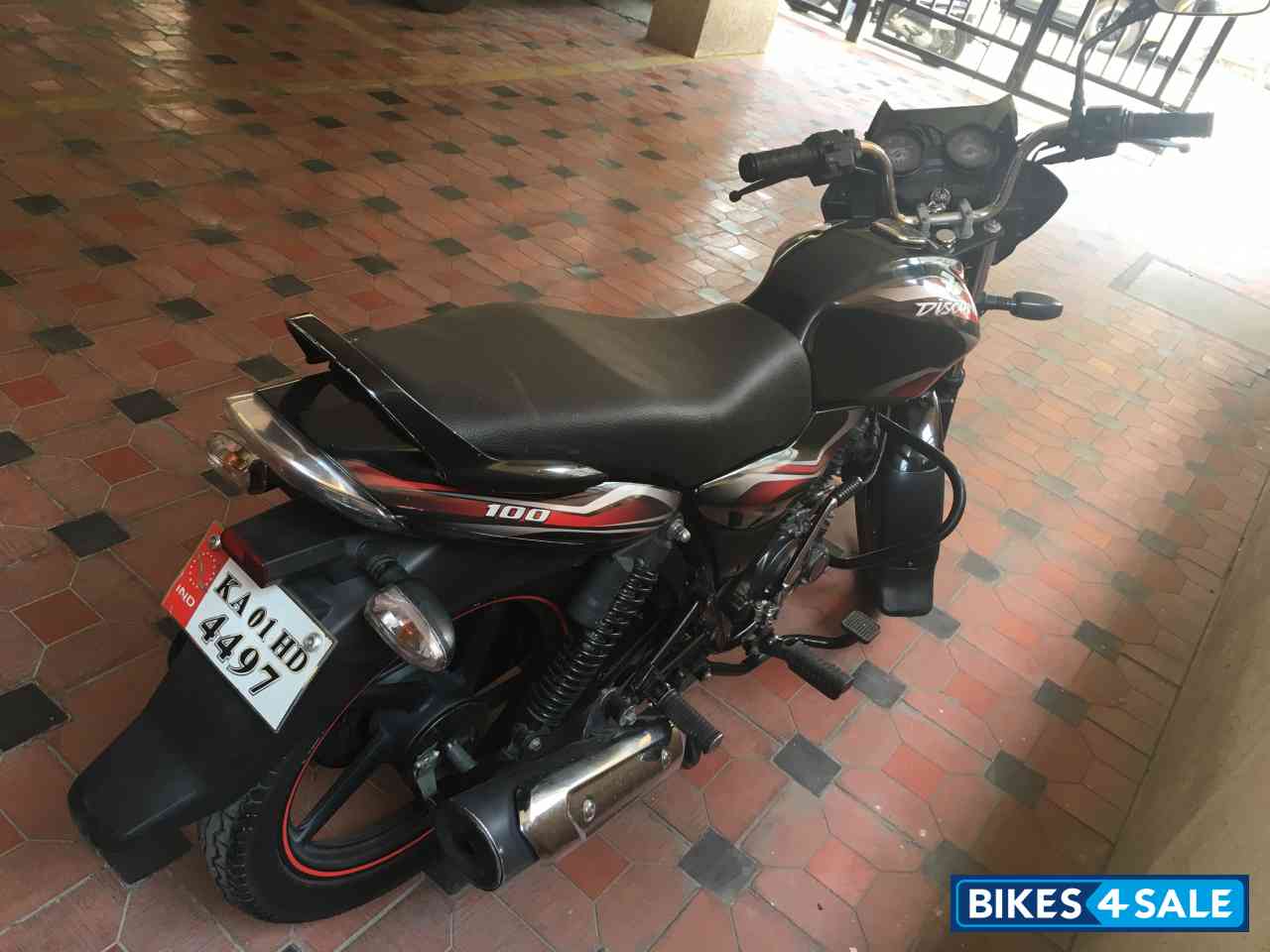 Red And Black Bajaj Discover 100