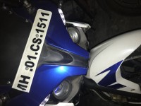 Blue And White Bajaj Pulsar RS 200 ABS