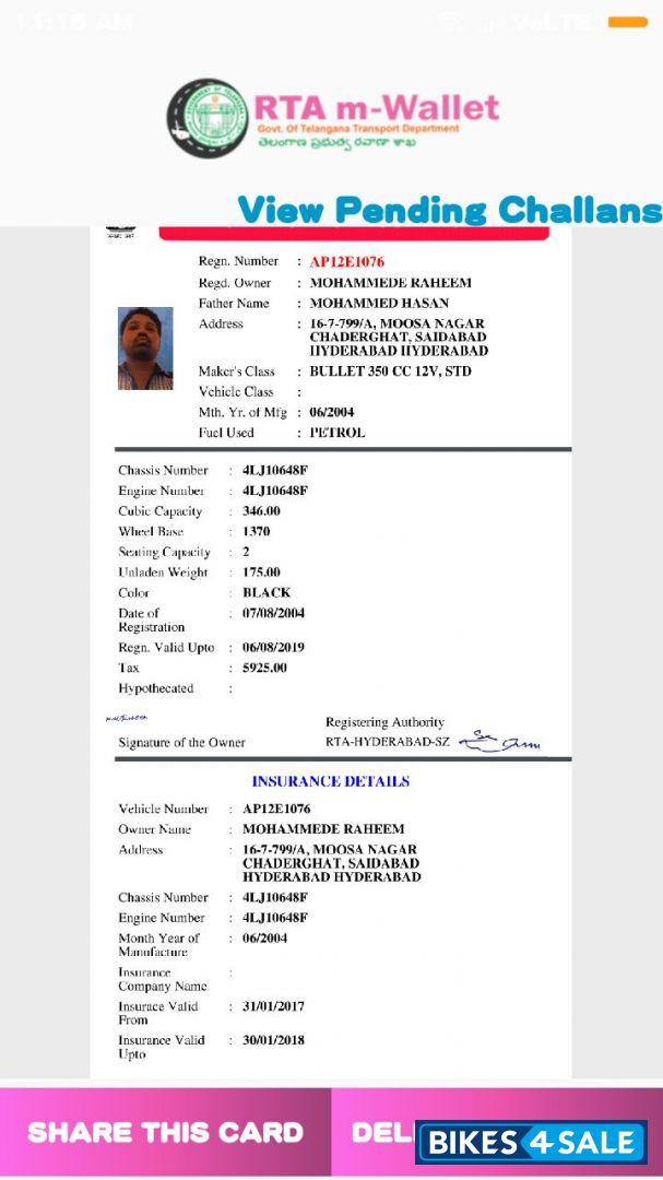 Royal Enfield Bullet Standard 350