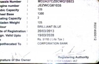 Blue Bajaj Discover 125 ST