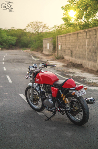 Red Royal Enfield Continental GT