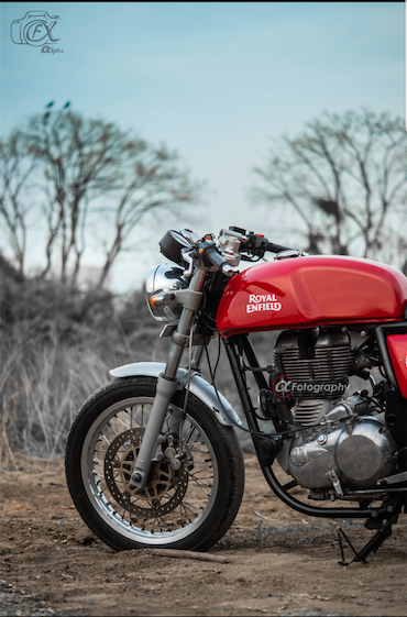 Red Royal Enfield Continental GT