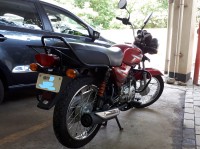 Flame Red Decal Red Bajaj CT 100B