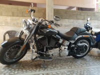 Black Harley Davidson FLSTF Fat Boy