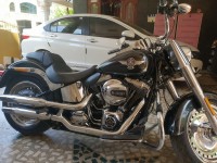 Black Harley Davidson FLSTF Fat Boy