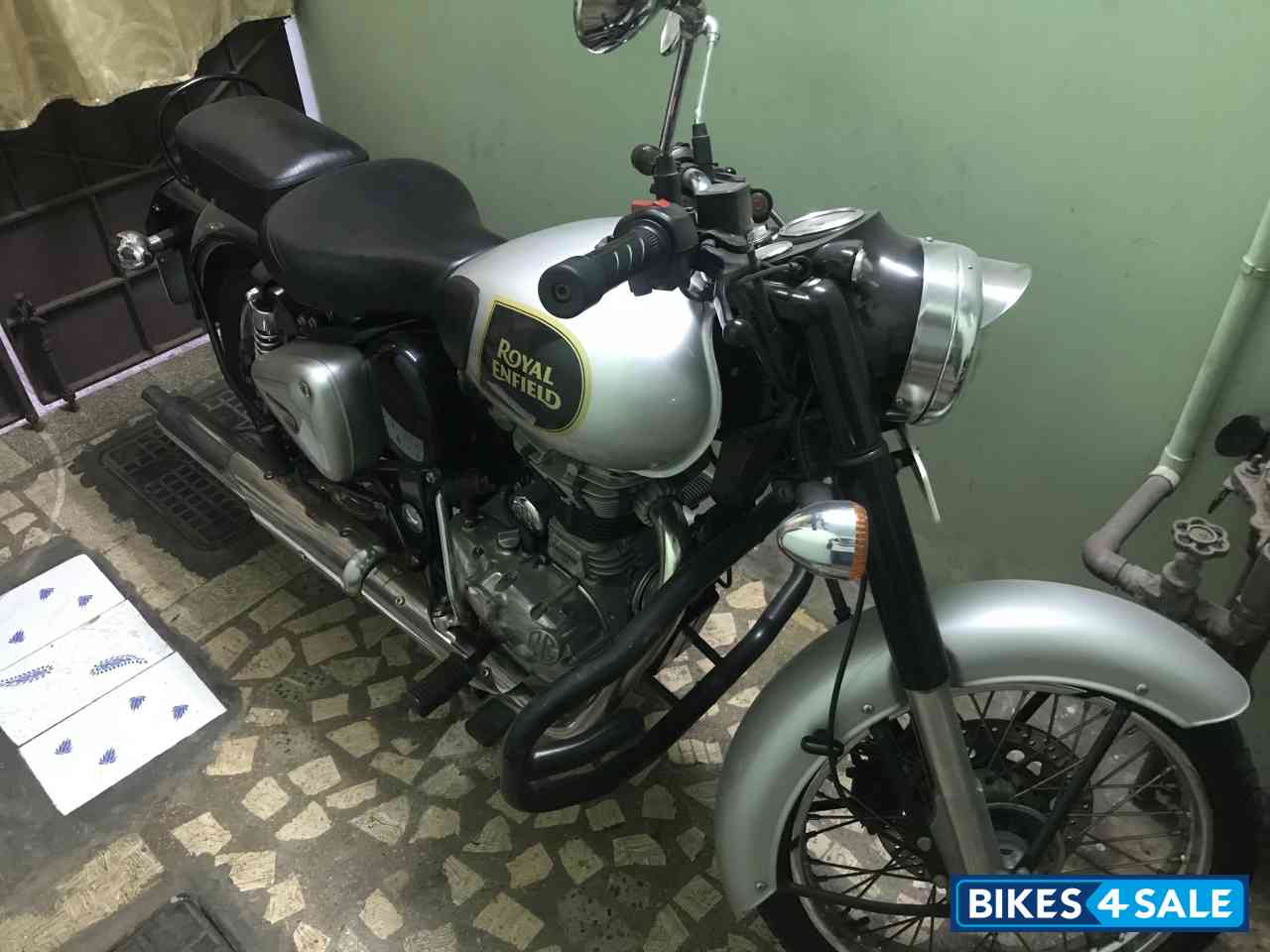 Silver Black Royal Enfield Classic 350