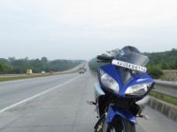 Blue Yamaha YZF R15