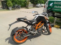 White KTM Duke 390