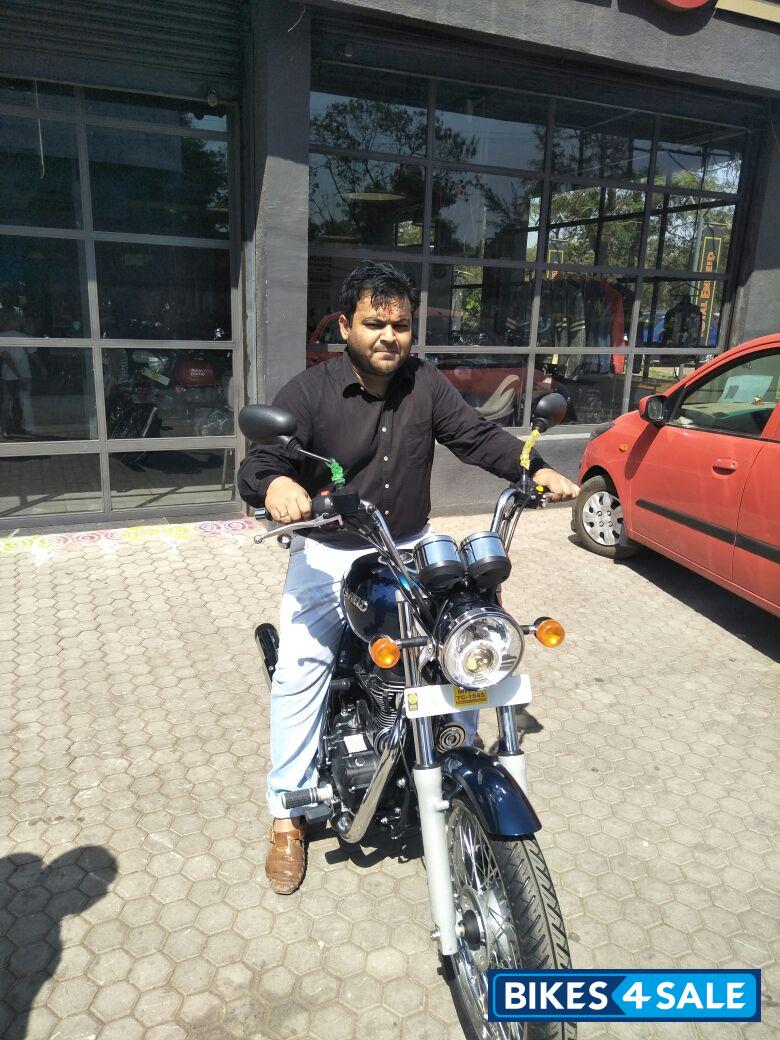 Marine Blue Royal Enfield Thunderbird X 350