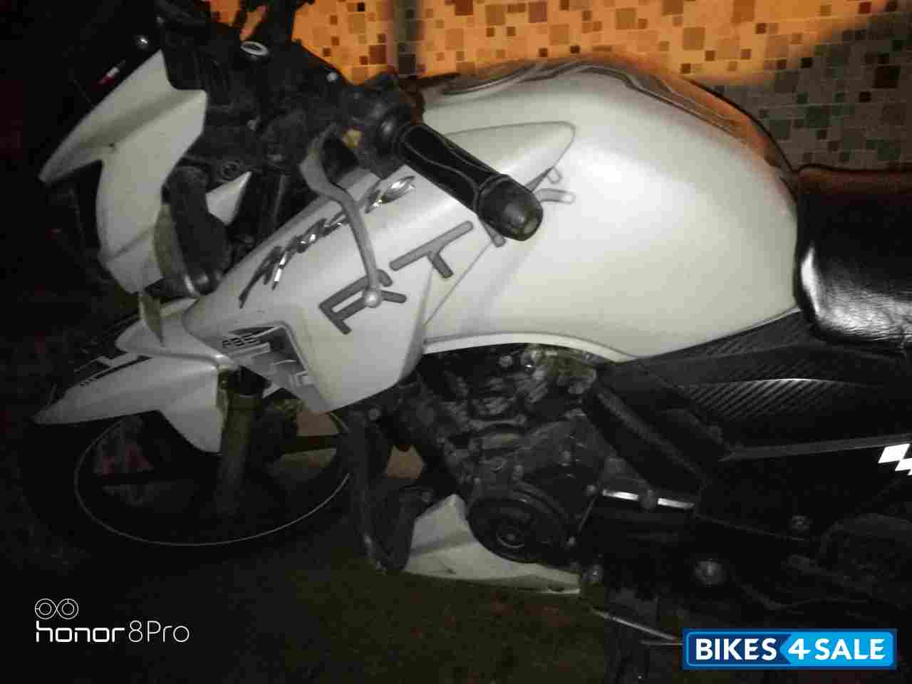 White TVS Apache RTR 180 ABS
