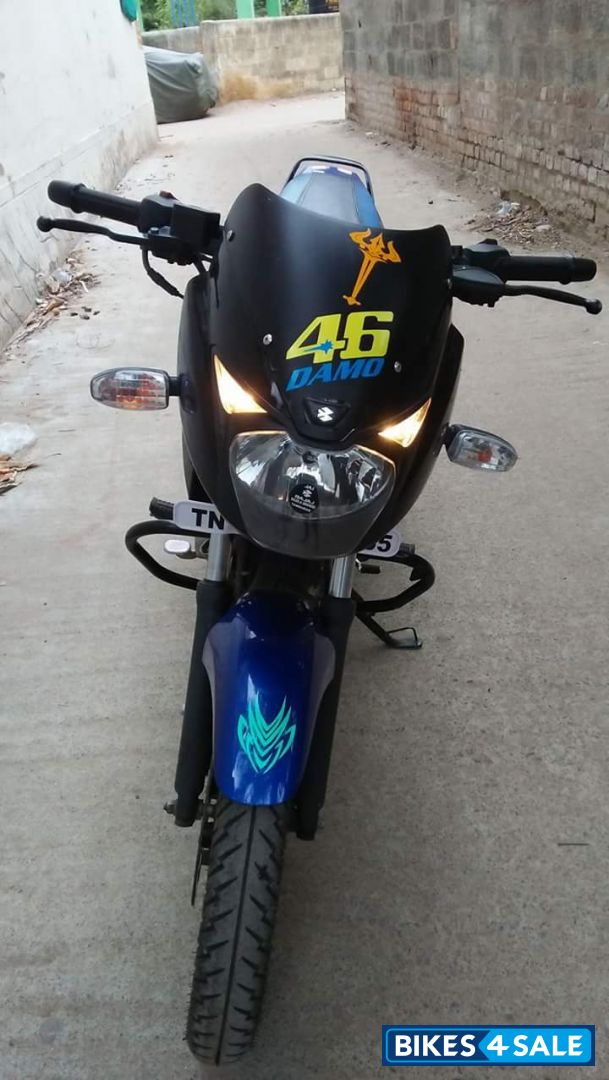 Blue And Black Bajaj Pulsar 150 DTSi
