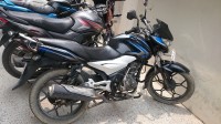Black-blue Bajaj Discover 100T