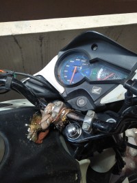 White Honda CB Twister