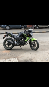 Black & Green Yamaha FZ-S