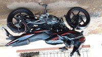Black & Red Bajaj Pulsar 220F