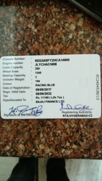 Blue White Bajaj Pulsar RS 200