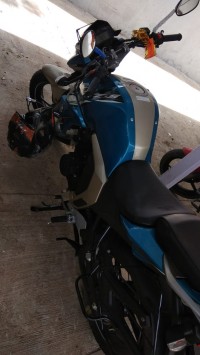 Blue And Silver Yamaha FZ-S