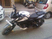White And Black Bajaj Pulsar 200 NS