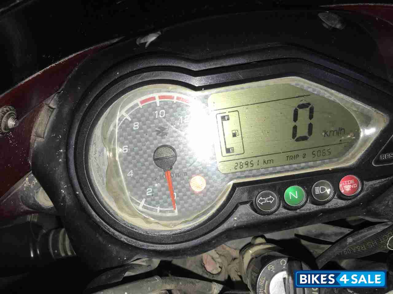 Red/black Bajaj Pulsar 150 DTSi